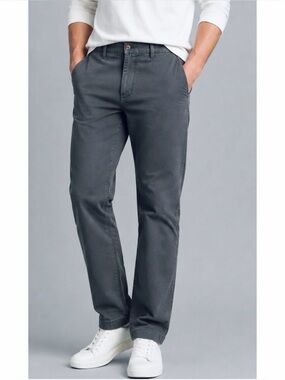 J. CREW • Dark Grey Flex Straight Fit Classic Chino Pants, W40 x L32